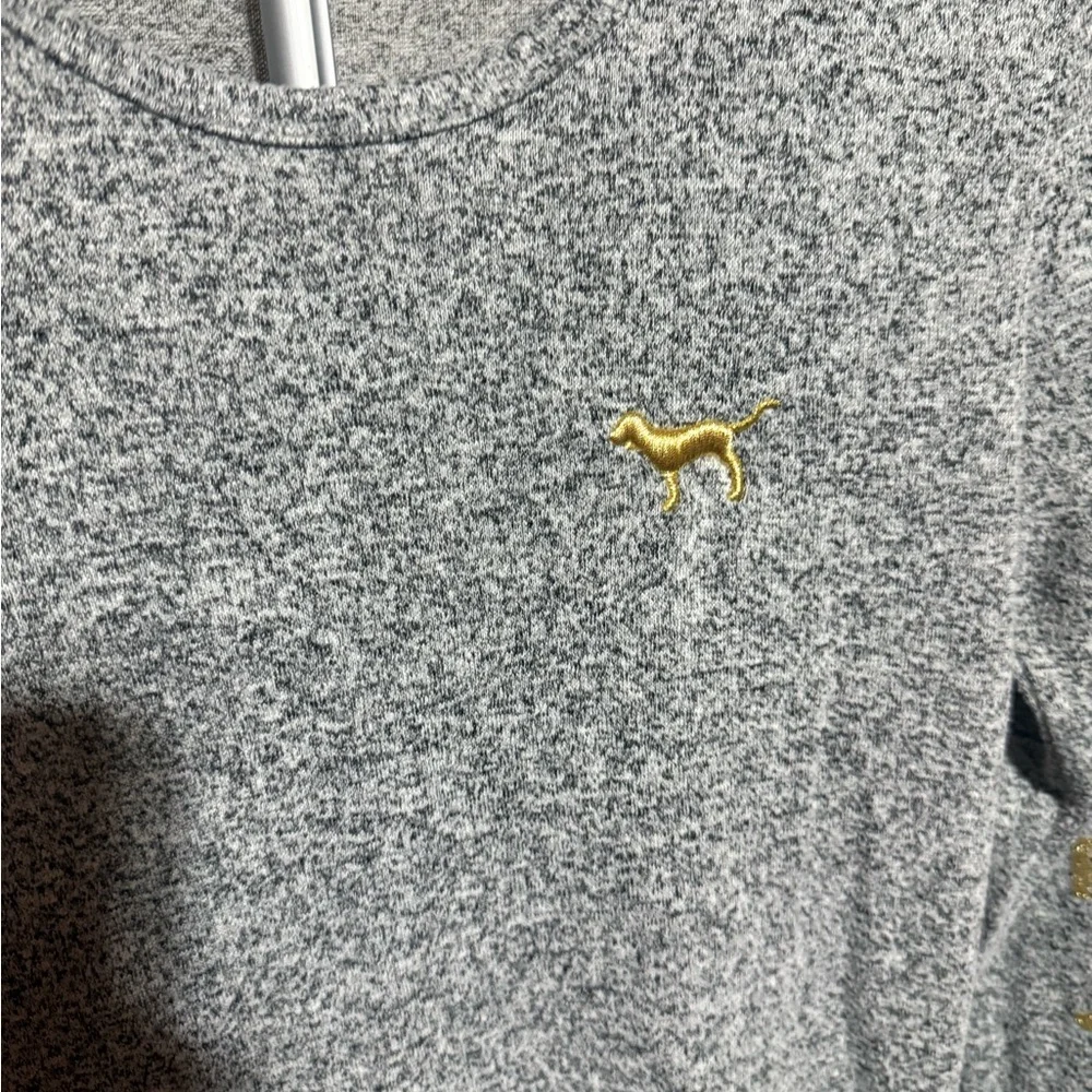 PINK Victoria's Secret Gray Long Sleeve‎ with Gold Details